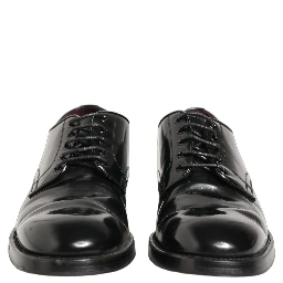 Black Leather Lace Up Derby Dress Formal Shoes