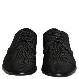 Black Suede Lace Up Derby Dress Formal Shoes