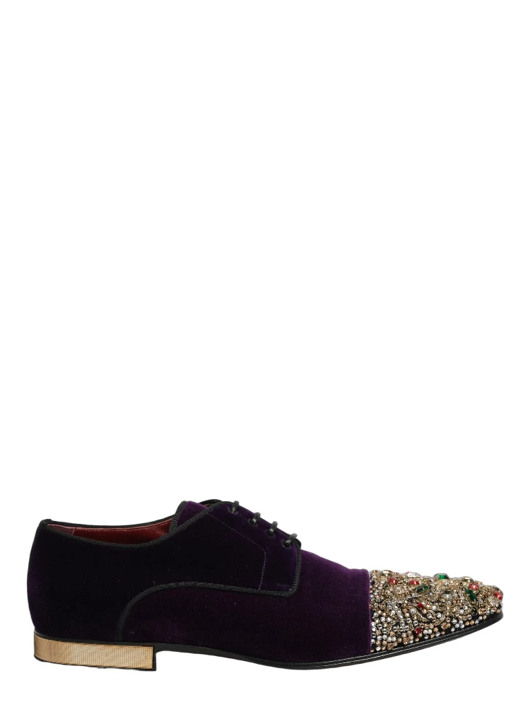 Violet Suede Embellished Derby Dress Shoes alternative