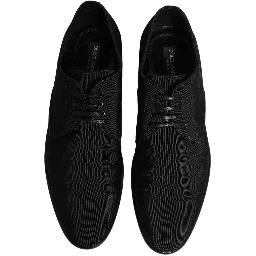 Black Suede Lace Up Derby Dress Formal Shoes