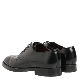 Black Leather Lace Up Derby Dress Formal Shoes