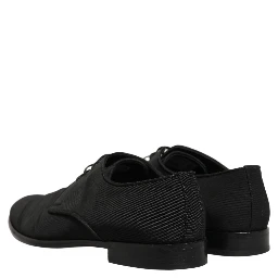 Black Suede Lace Up Derby Dress Formal Shoes