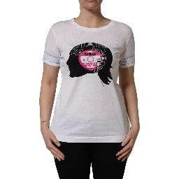 White D&G WE LOVE JAPAN Print Cotton T-shirt