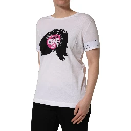 White D&G WE LOVE JAPAN Print Cotton T-shirt