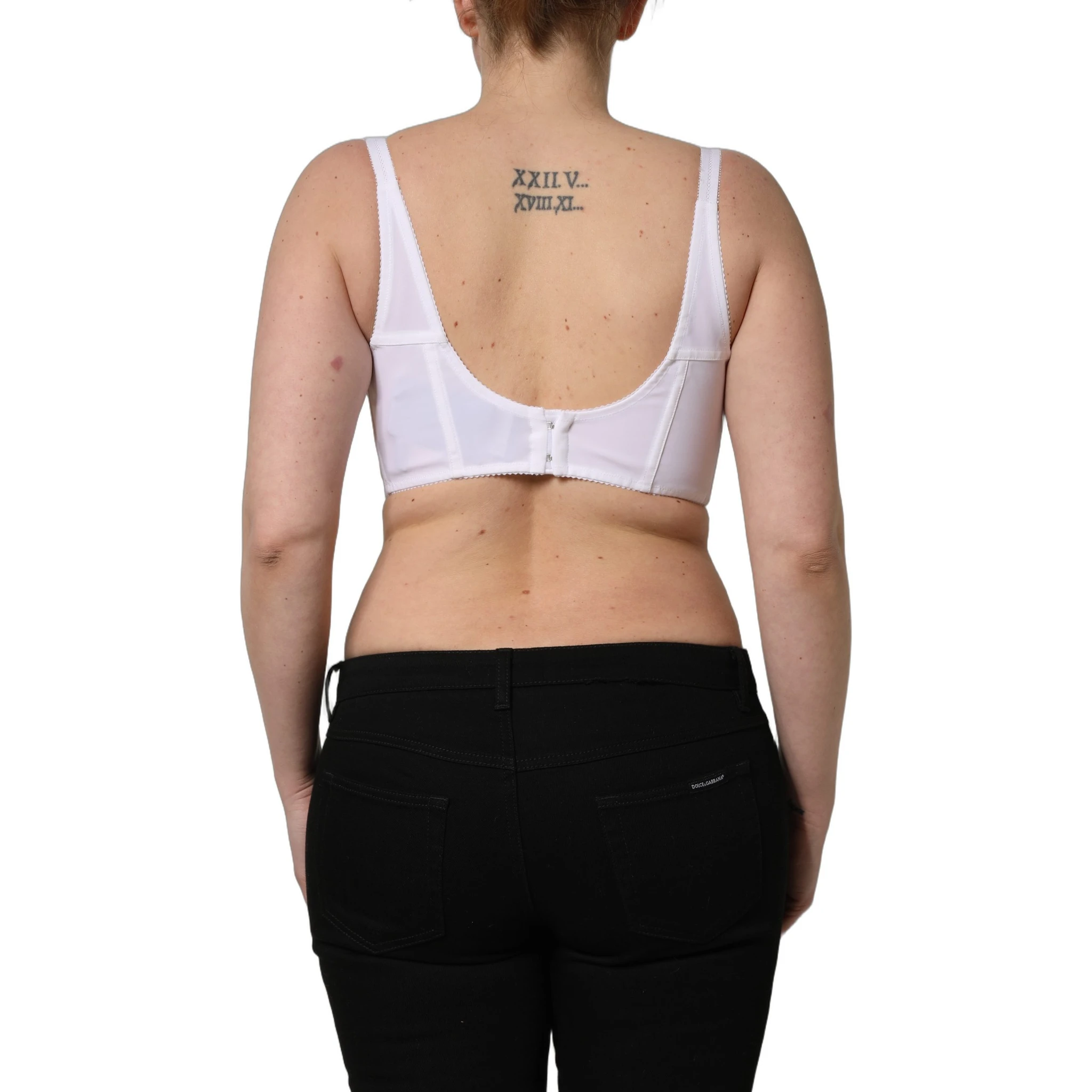 White Pearls Beaded Corset Bustier Crop Top