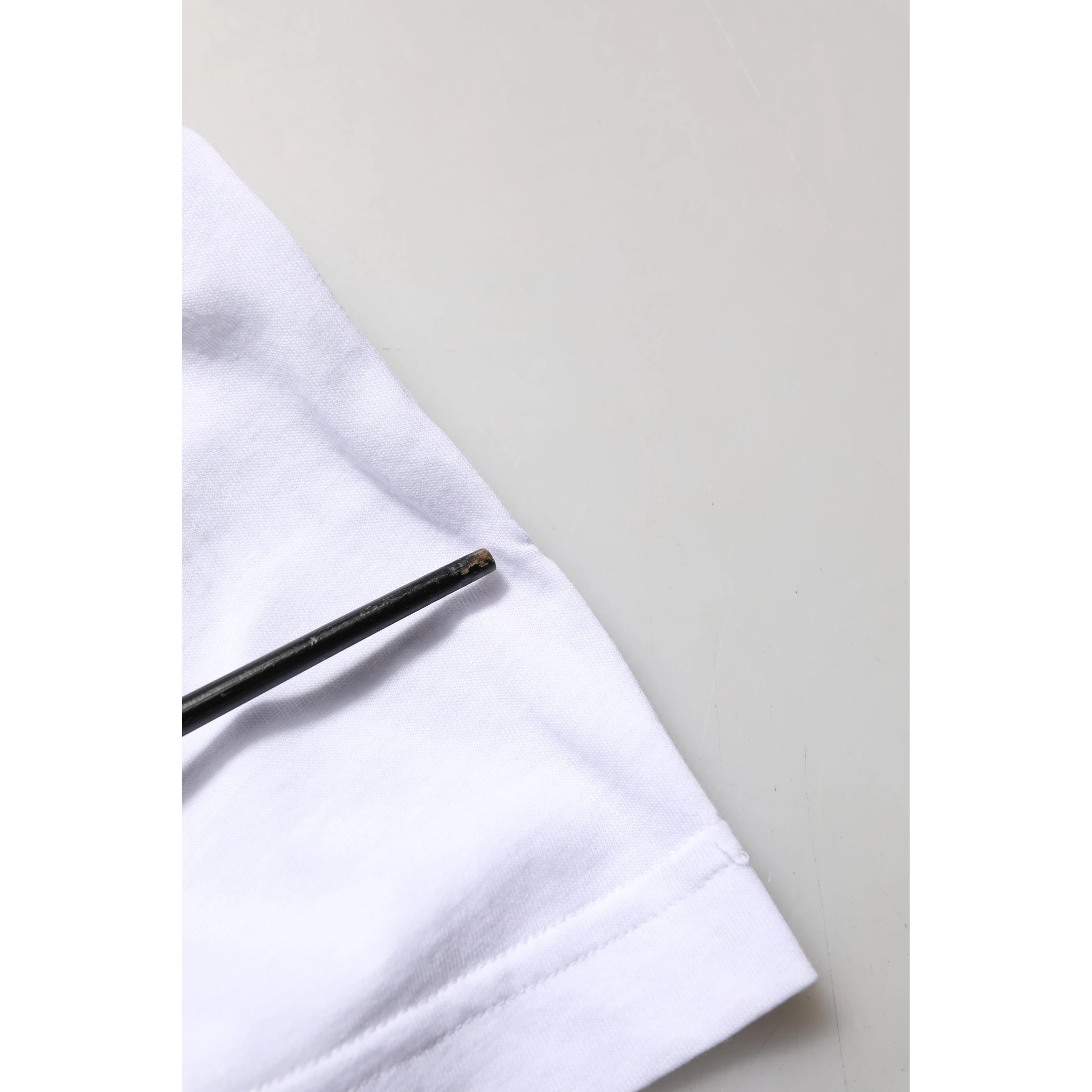 White Cotton DG Logo Patch Crew Neck T-shirt