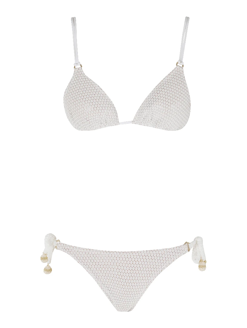 BIKINI TRIANGOLO LAME CROCHET
