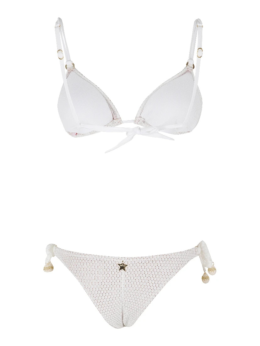 BIKINI TRIANGOLO LAME CROCHET