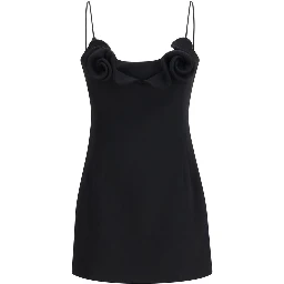 Black Wool Oves Aries Casual Dress