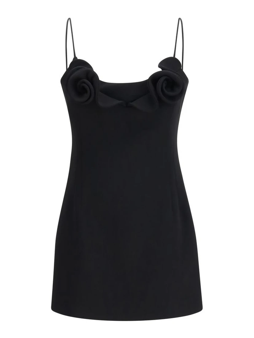 Black Wool Oves Aries Casual Dress