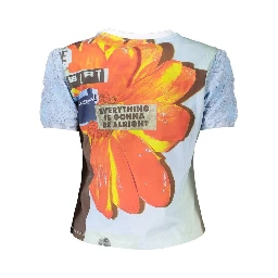 Azzurro Cotton Women T-Shirt