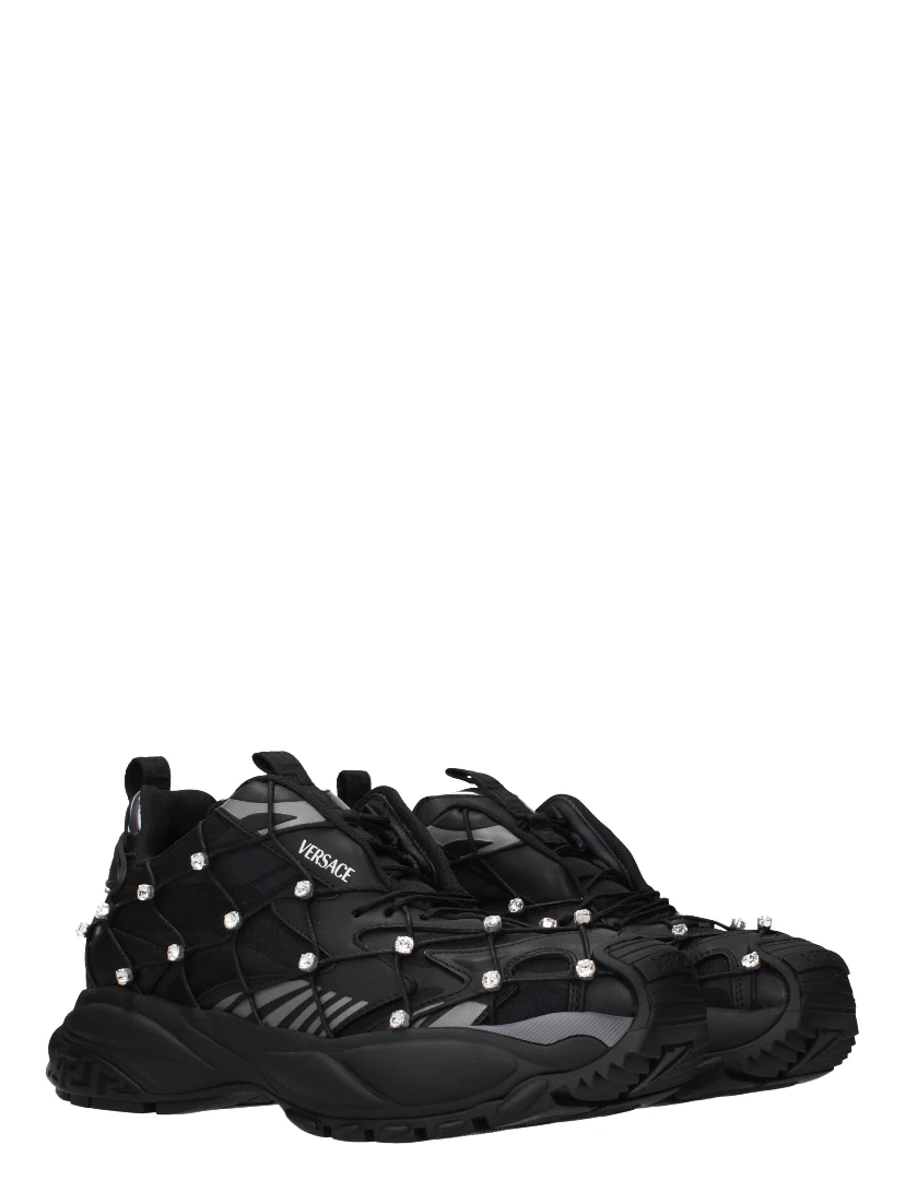 Black Fabric Sneakers