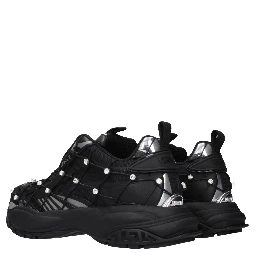 Black Fabric Sneakers