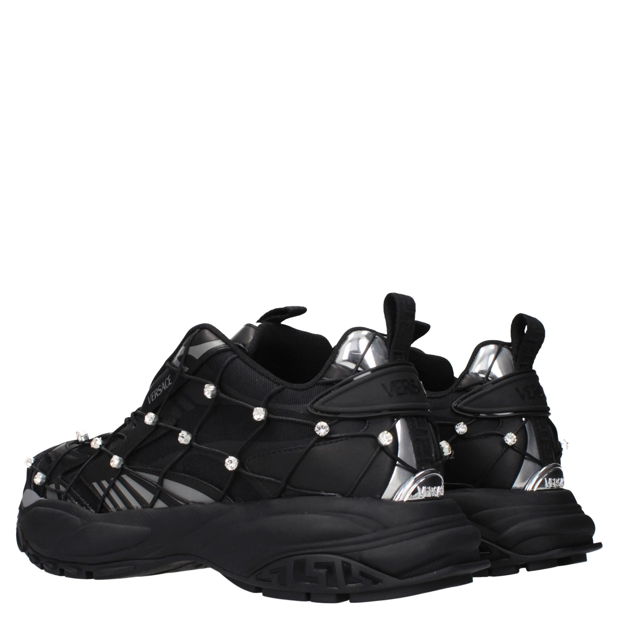 Black Fabric Sneakers