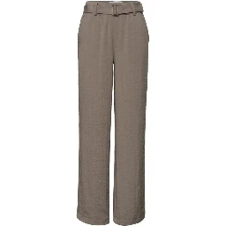 Beige Viscose Casual Pants