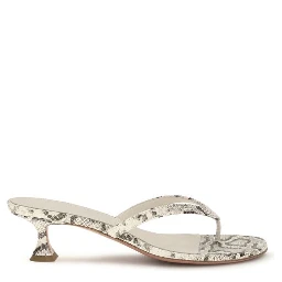 Gray Calf Leather Bos Taurus Flat Sandals