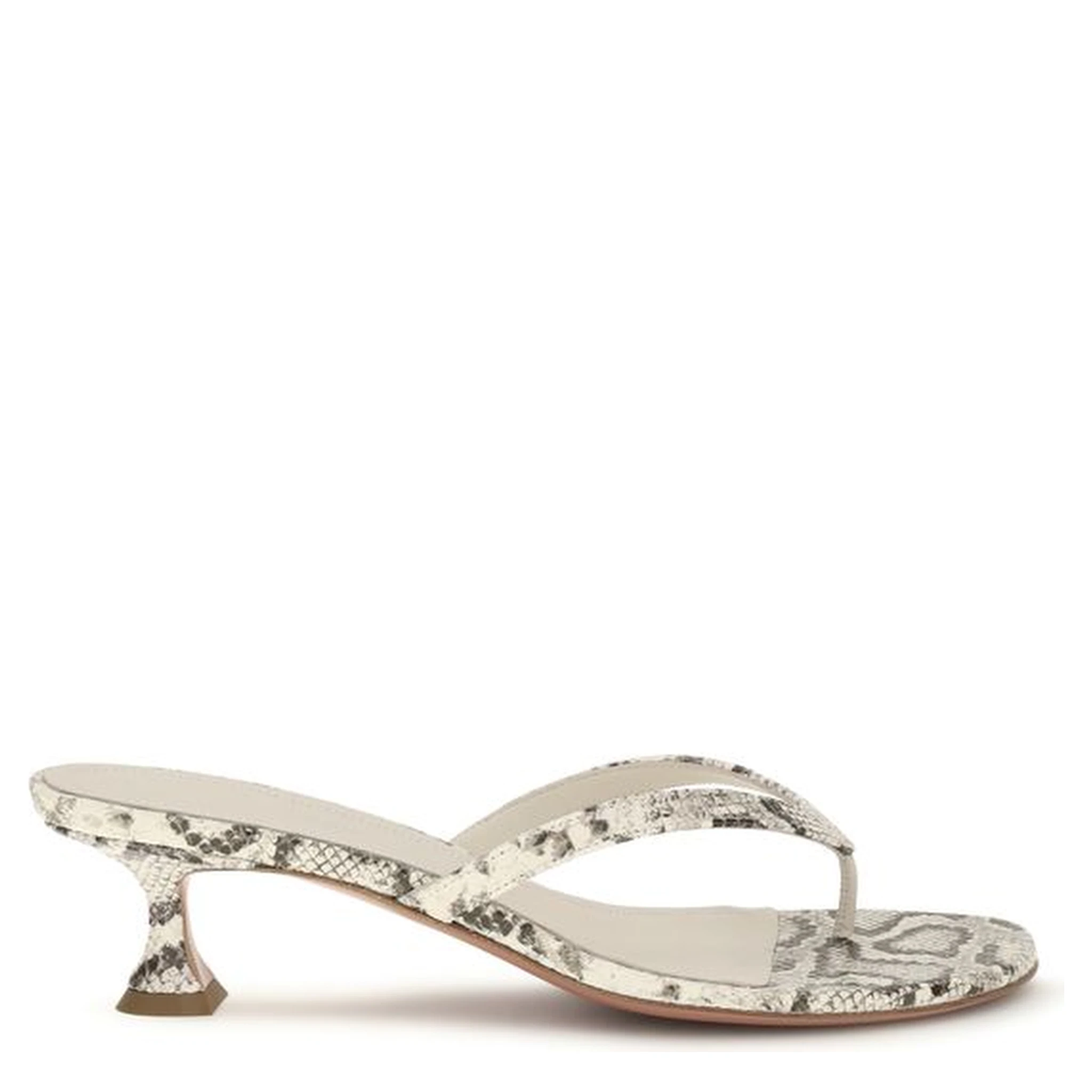 Gray Calf Leather Bos Taurus Flat Sandals