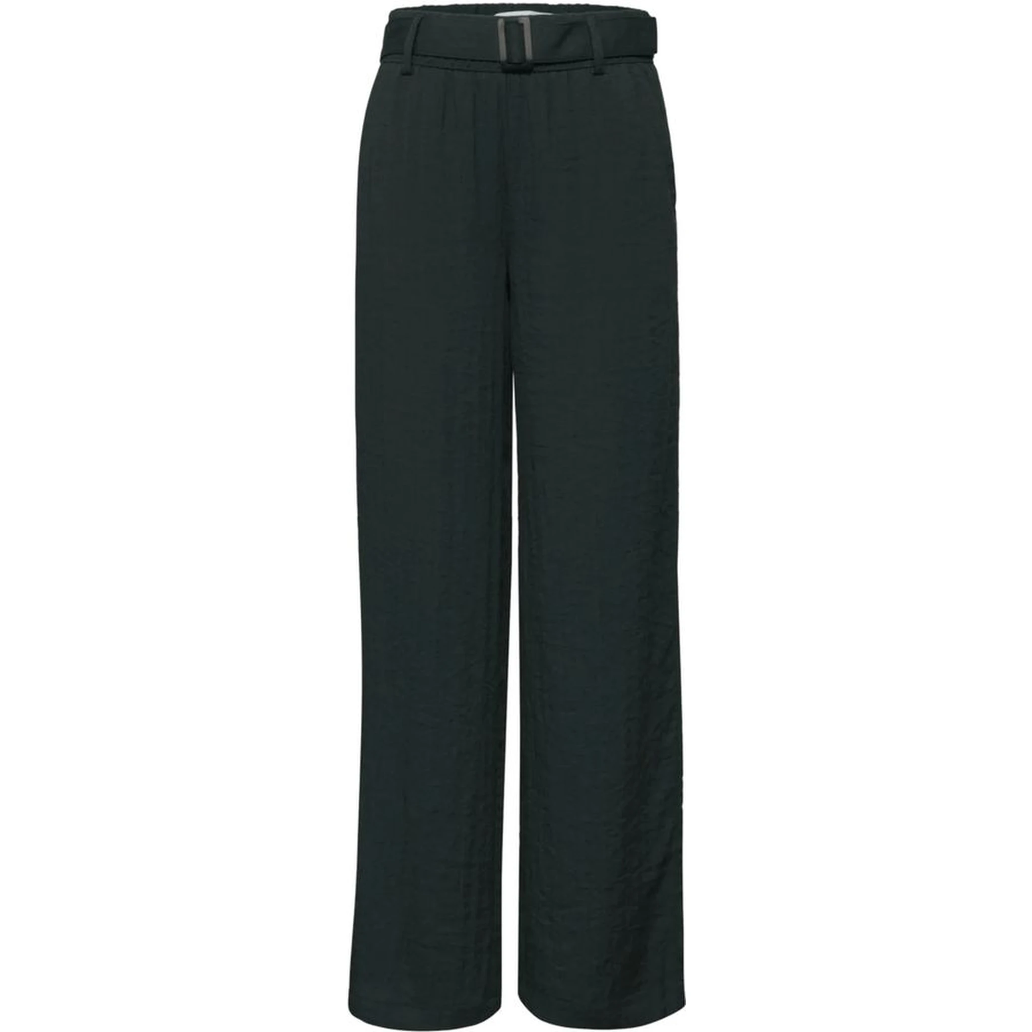 Black Viscose Casual Pants