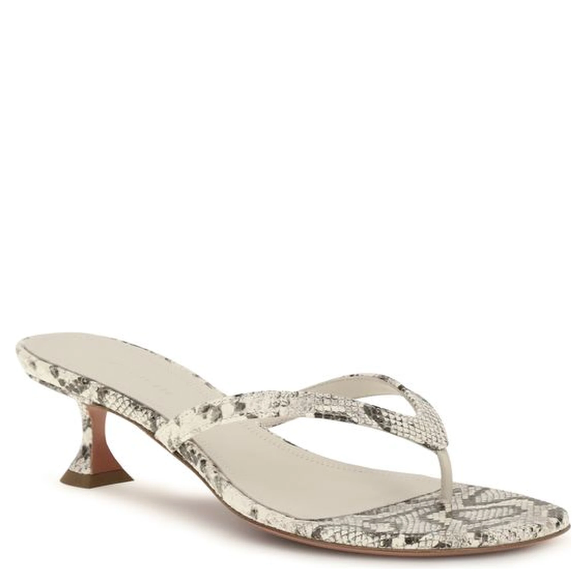 Gray Calf Leather Bos Taurus Flat Sandals