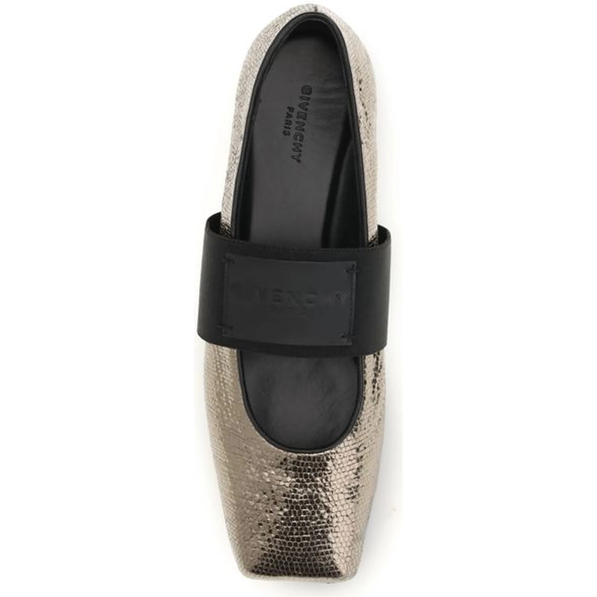 Gold Calf Leather Bos Taurus Ballet Flats