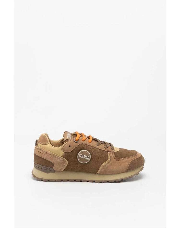 Brown Leather Low Top Sneakers