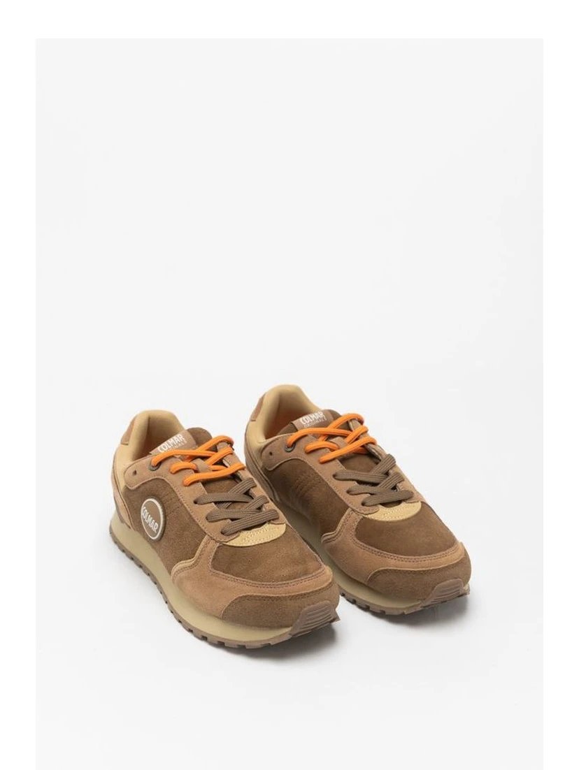 Brown Leather Low Top Sneakers