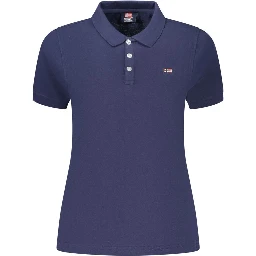 Blue Cotton Polo Shirt