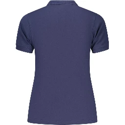 Blue Cotton Polo Shirt