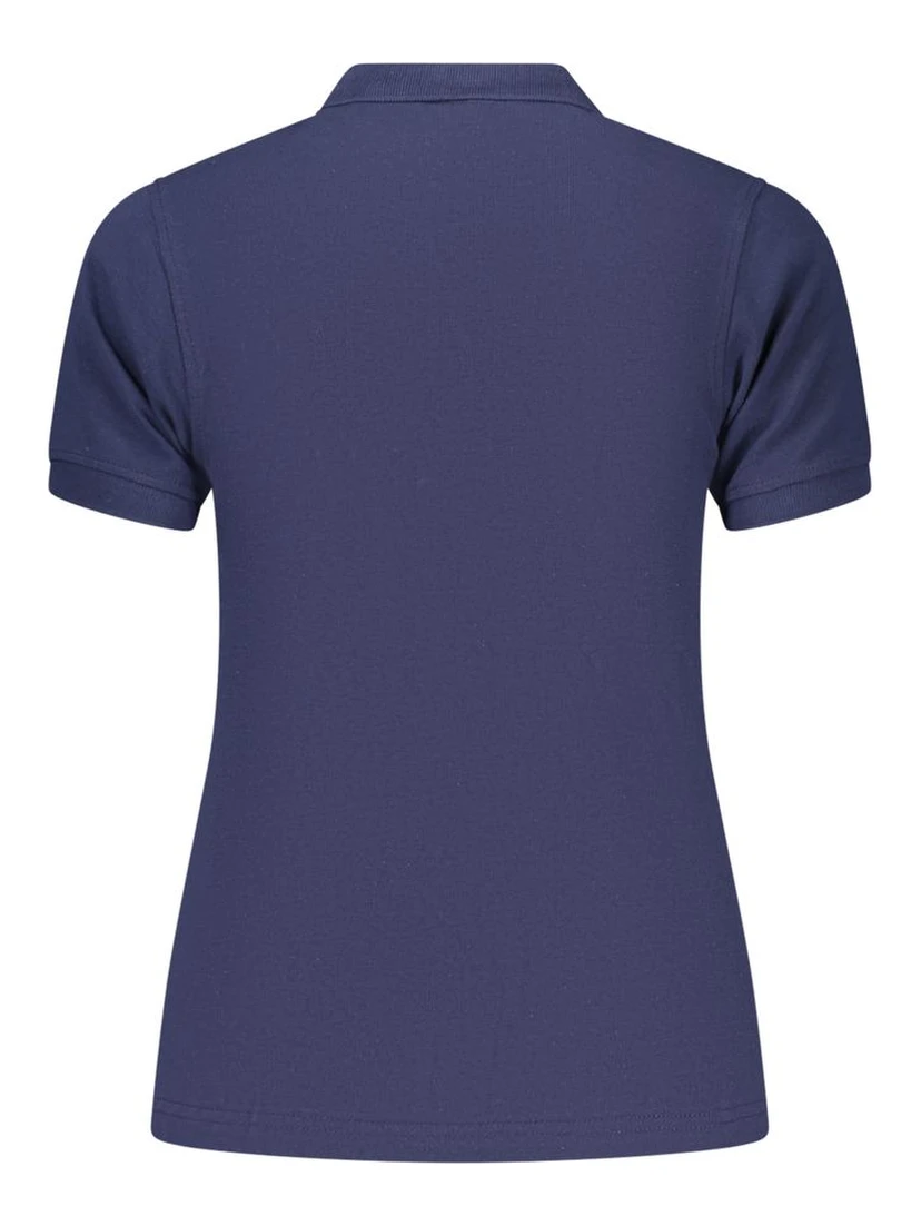 Blue Cotton Polo Shirt