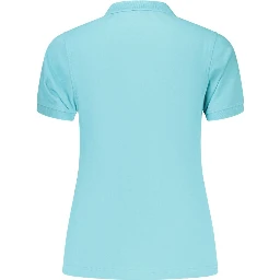 Blue Cotton Polo Shirt