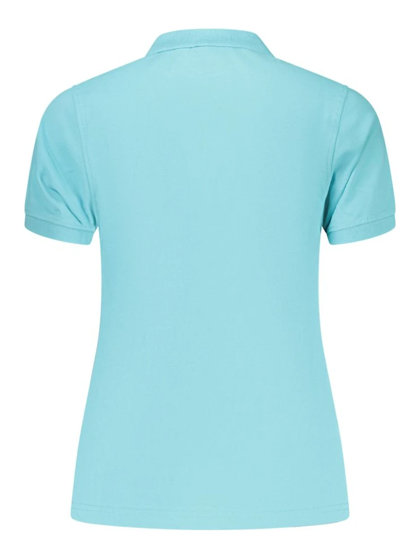 Blue Cotton Polo Shirt