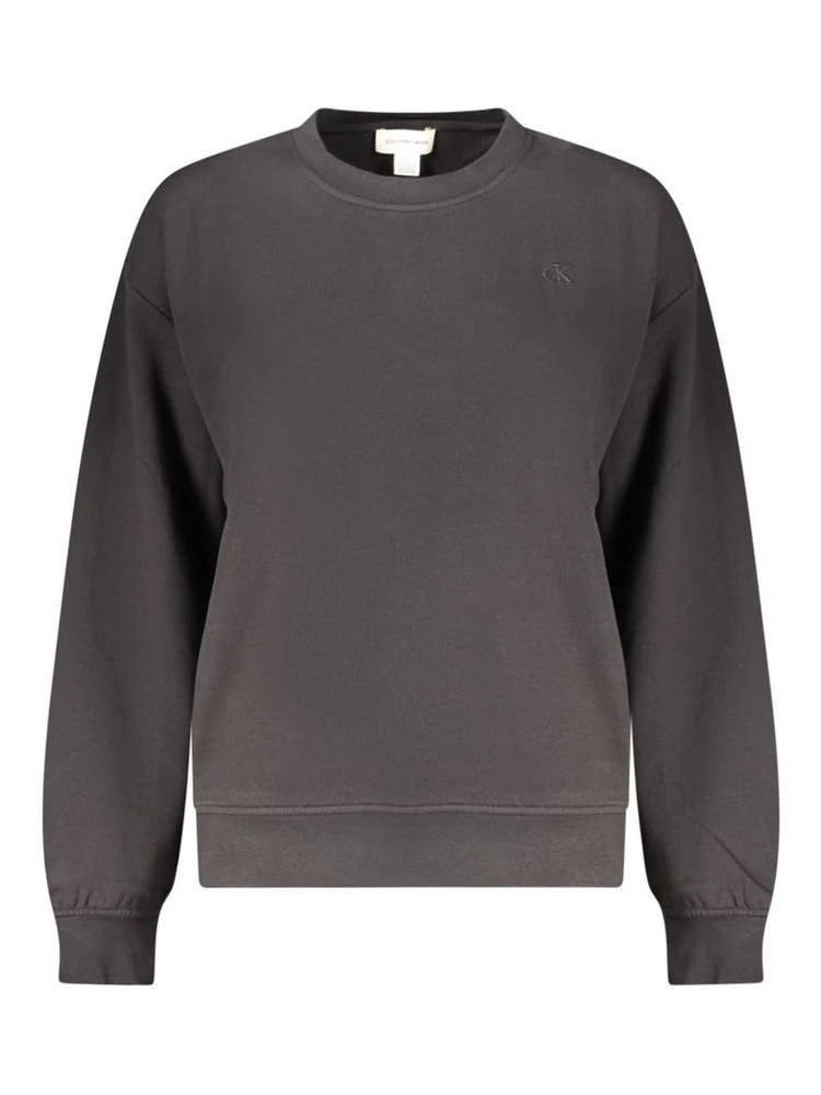 Black Cotton Womens Sweatshirt