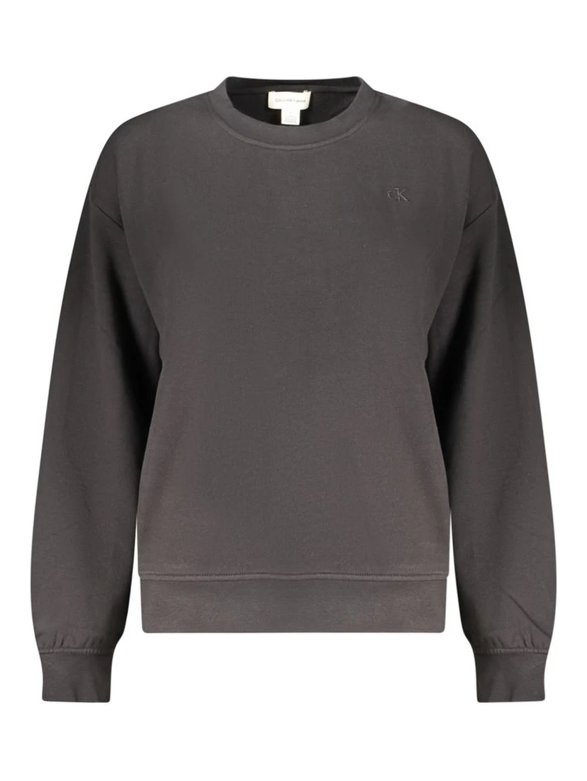 Black Cotton Womens Sweatshirt