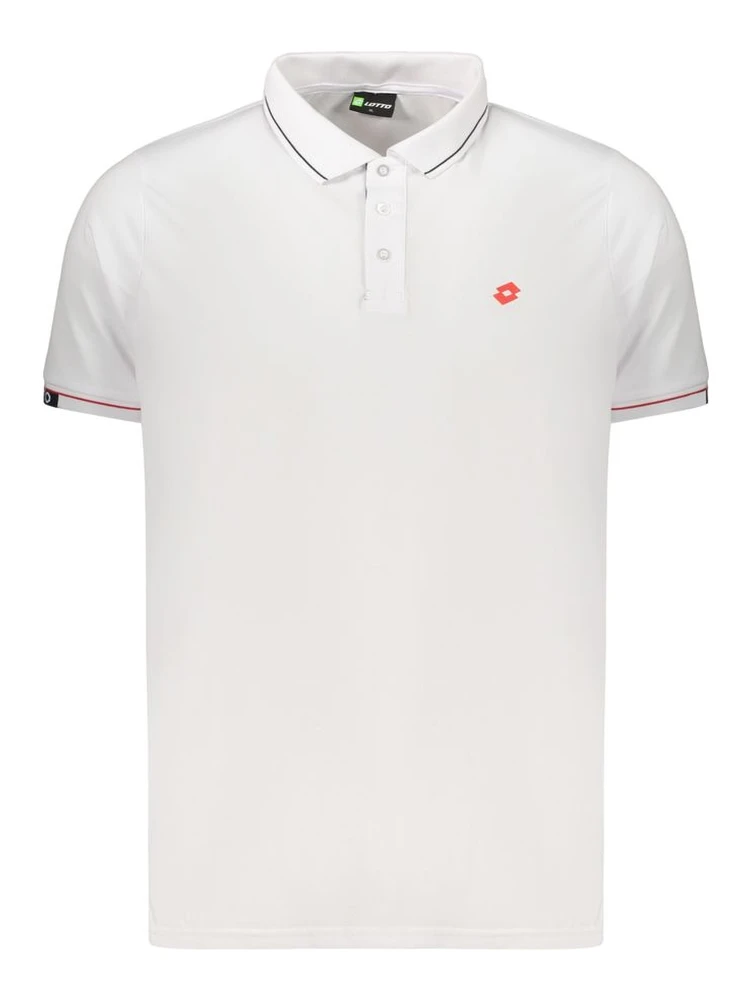 White Polyester Men's Polo Shirt