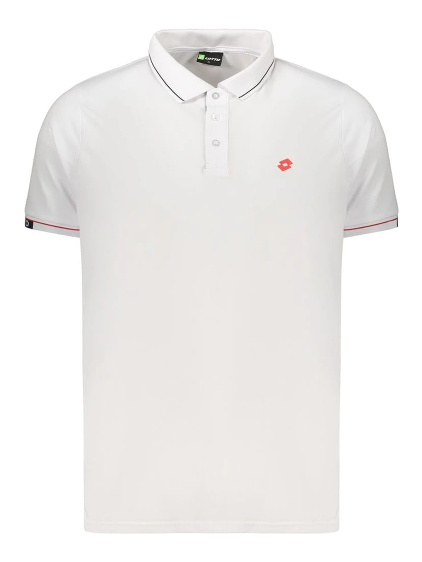 White Polyester Men's Polo Shirt