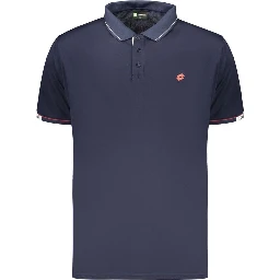 Blue Polyester Men's Polo Shirt