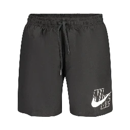 Black Polyester Men's Swimwear