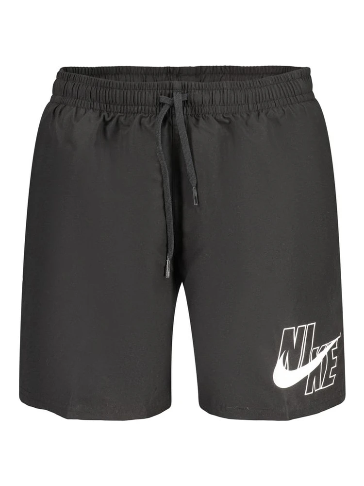 Black Polyester Men's Swimwear