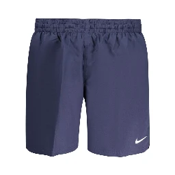Blue Polyester Men's Swimwear
