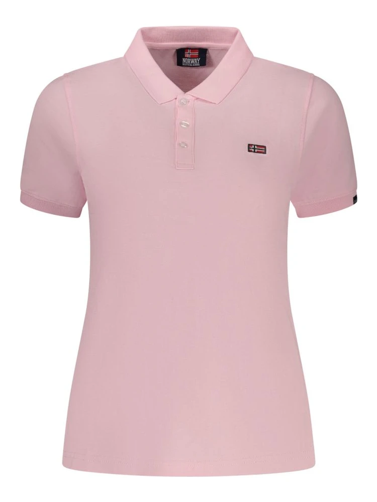 Pink Cotton Polo Shirt