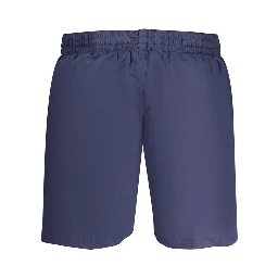 Blue Polyester Men's Swimwear