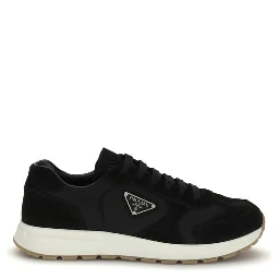 Black Recycled Polyamide Athletic Sneakers