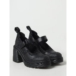 Black Leather Platform Pumps