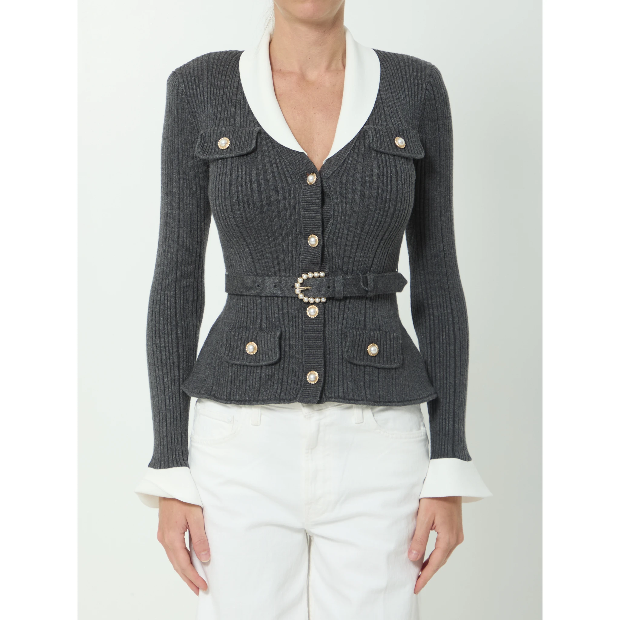Ribbed knit cargidan