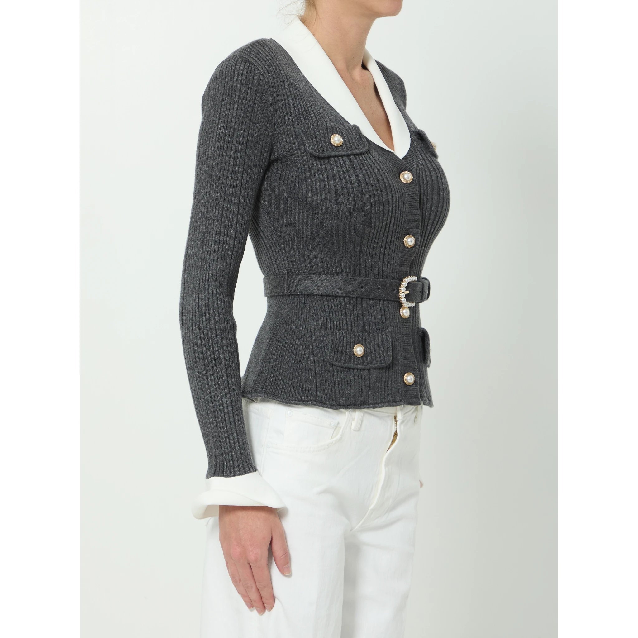 Ribbed knit cargidan